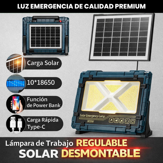 Ultra Solar Work™ - Luz de Trabajo Profesional - Regulable y Desmontable