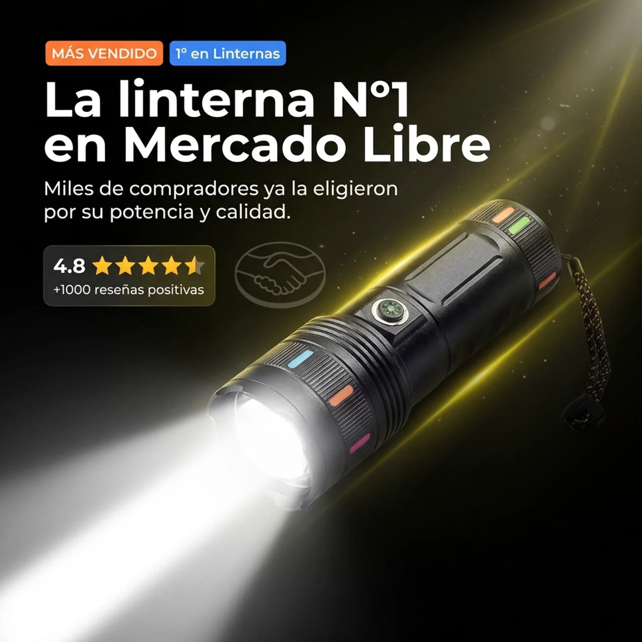 Laser Pro Max™ – Linterna táctica de largo alcance 800M
